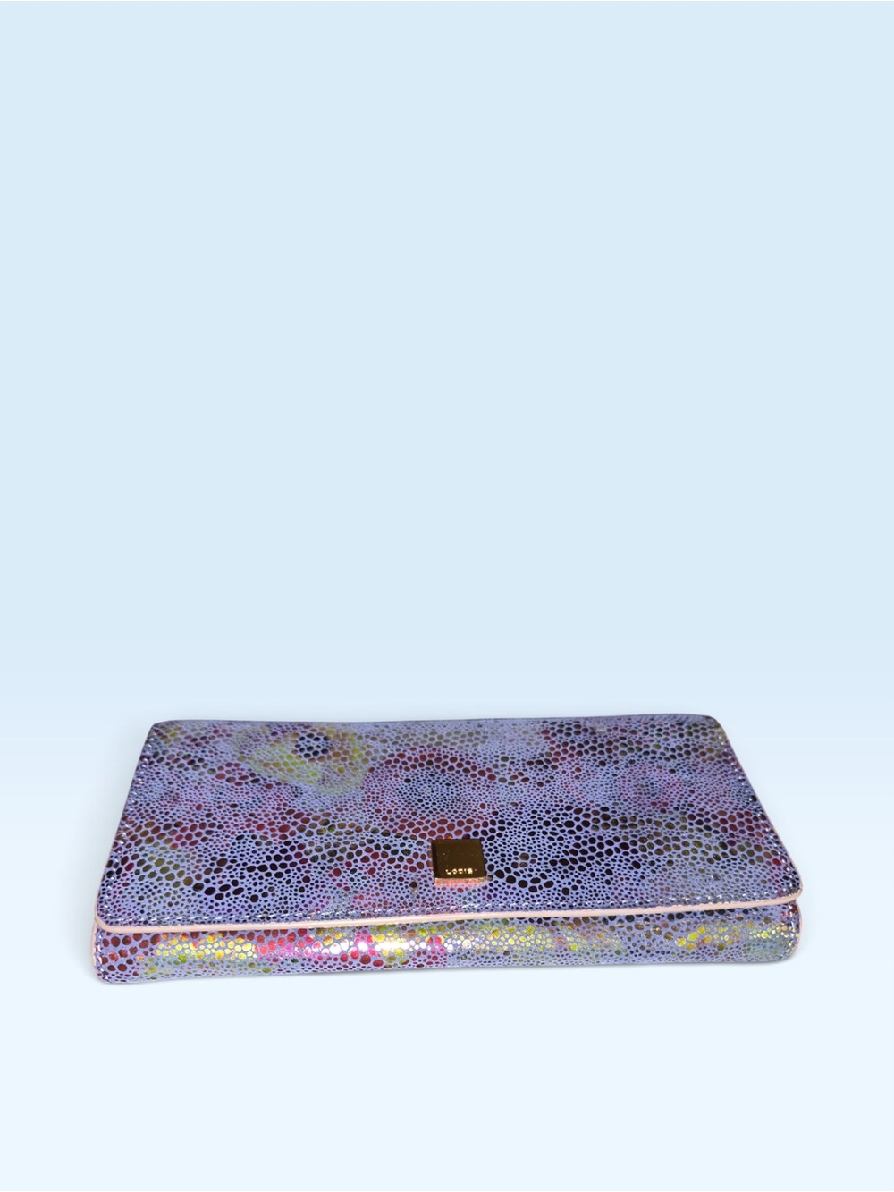 Loris Iridescent Purple Patterned Women's Clutch Wallet